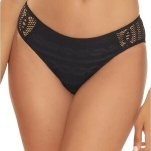 Becca By Rebecca Virtue Black  COLOR PLAY KENNEDY HIPSTER BIKINI BOTTOM XXL NWT